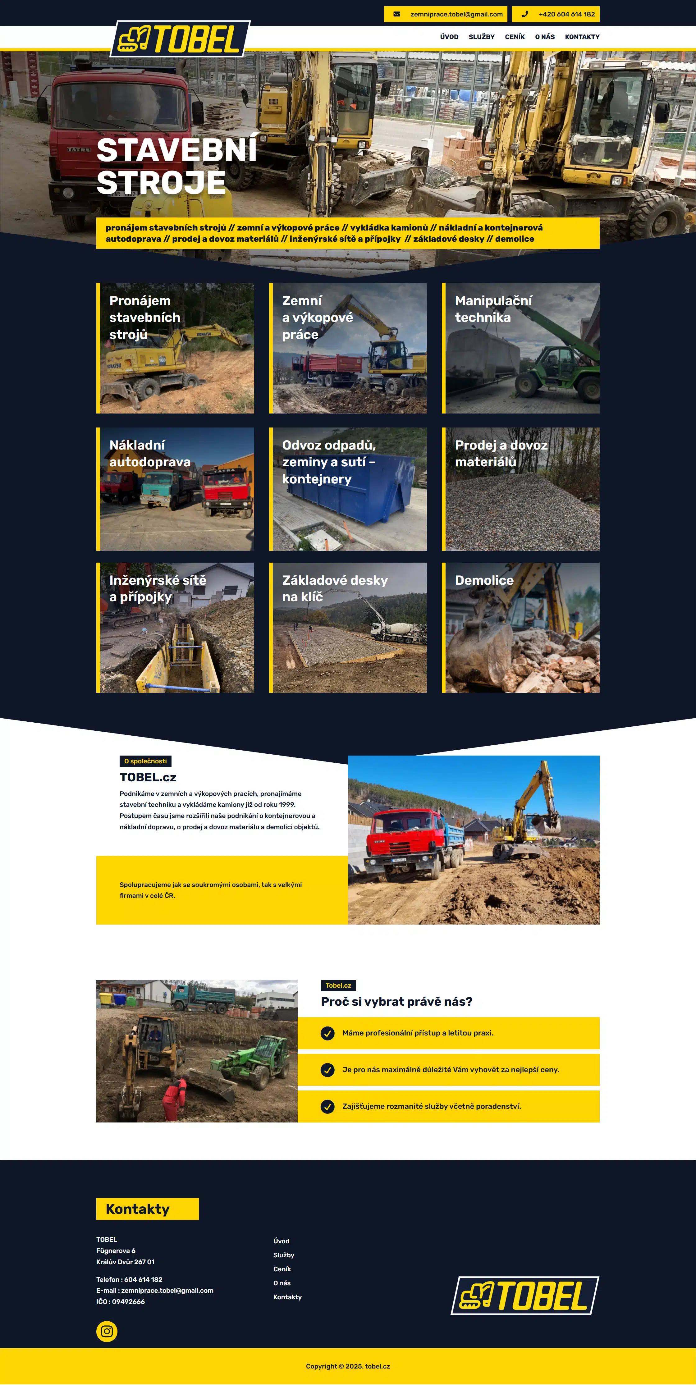 Tobelc.cz – Identita a logistika